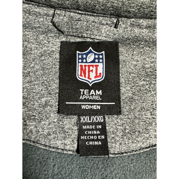 NFL Team Apparel: Philadelphia Eagles Women's 1/4 Zip Pullover Fleece Jacket 2XL - Picture 3 of 10